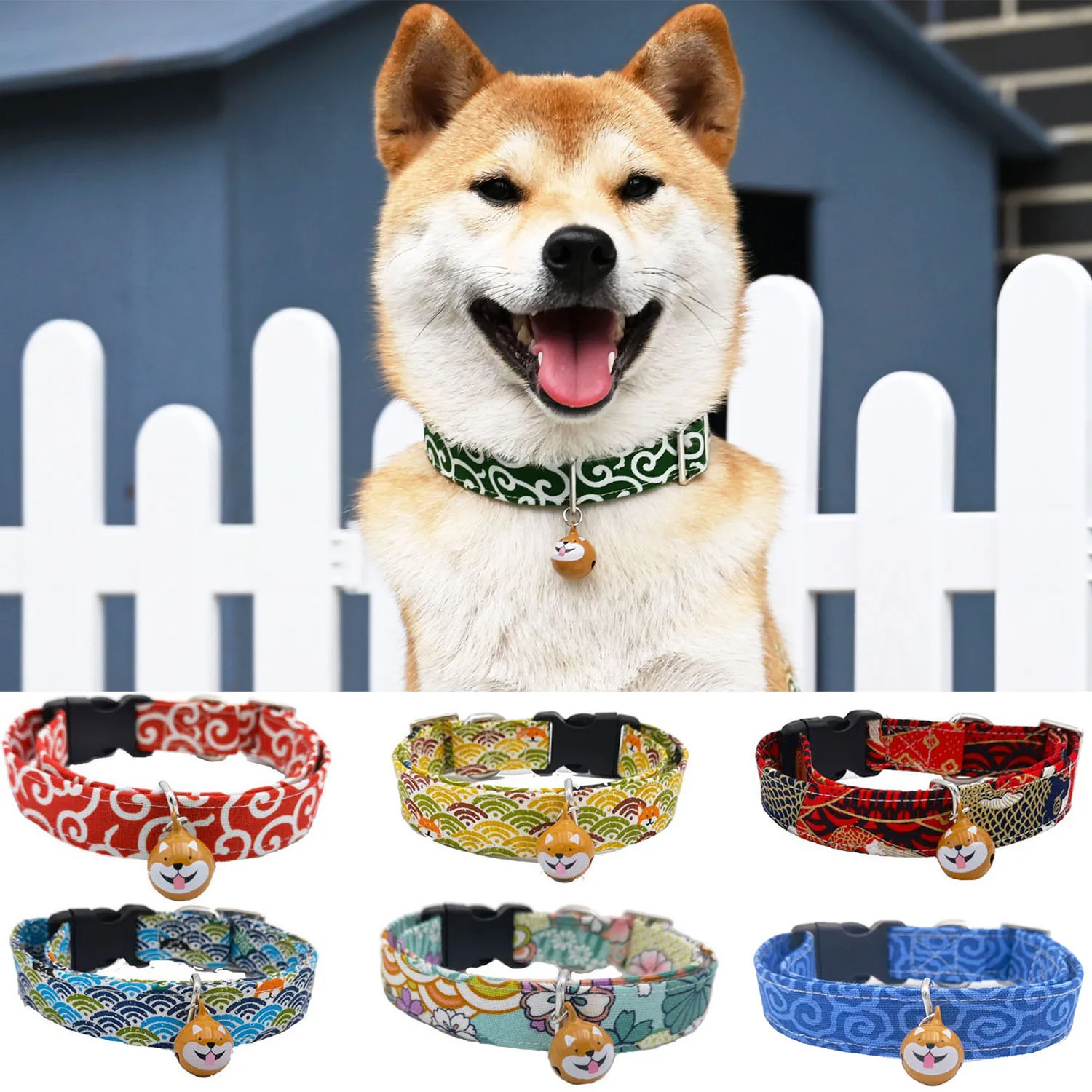 Japanese Style Dog Collar Pomeranian Schnauzer Shiba Inu Puppy Collars Dogs Accesorios Correa Perro 1005007281817961