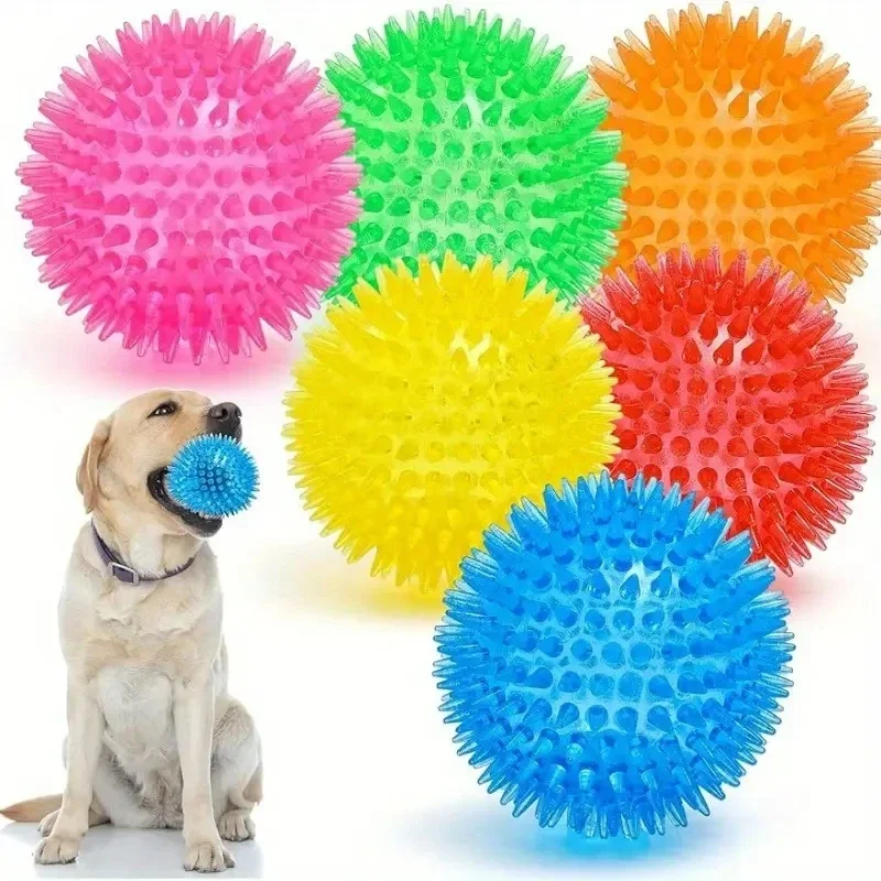 3 Pieces Durable Dog Toys: Squeaky Balls for Teeth Cleaning and Training 1005007282139968