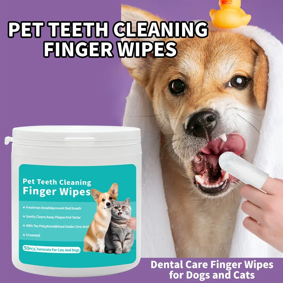 Disposable Pet Cleaning Products Teeth Cleaning Wipes Ear Care Fingertips Ear Mite Removal Cat and 1005007293555413