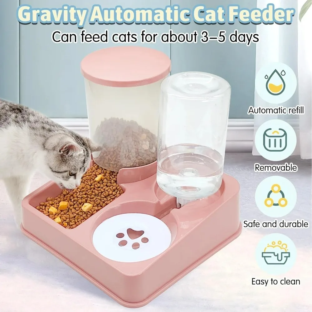 Large Capacity Pet Food Bowl Automatic Cat Feeder Dog Bowl Foodstuff Water Bottle Wet and Dry 1005007306966405