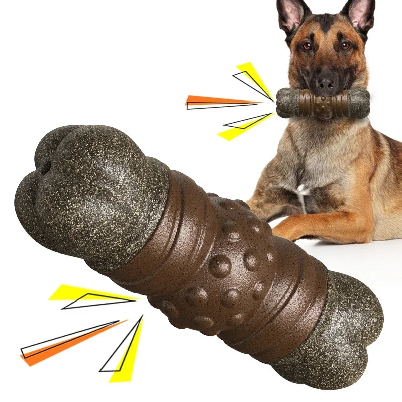 Large Dog Chew Toys Tougher than Real Bones Toy Squeaky Solve Boredom Teeth Separation Anxiety 1005007307942967