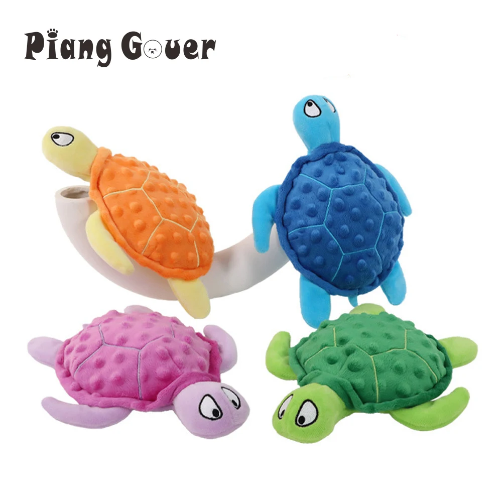 Turtle Squeak Dog Toy Sea Turtle Puppy Plush Pet Toy Play Interactive Supplies 1005007310216144