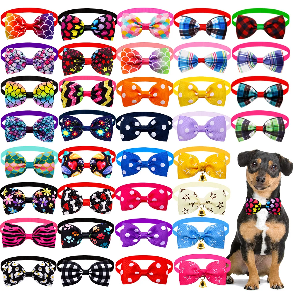 Dog Bow Tie Plaid Print Adjustable Pets Collar for Dogs Pet Accessories Pet Dog Bowtie Pet Supplies 1005007320132143