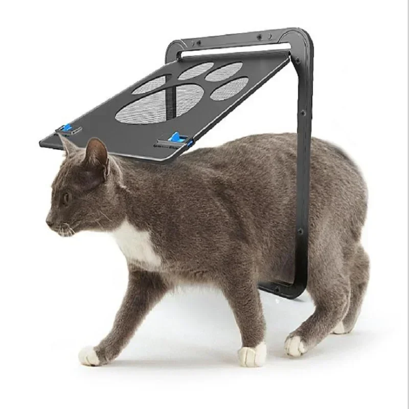 Pet Door New Safe Lockable Magnetic Screen Outdoor Dogs Cats Window Gate House Enter Freely Fashion 1005007322196332
