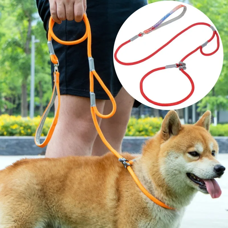 Dog Leash P Chain Dogs Leash Adjustable Dogs Chain Double Handle Leashes for Dog Walking Puppy P 1005007324036423