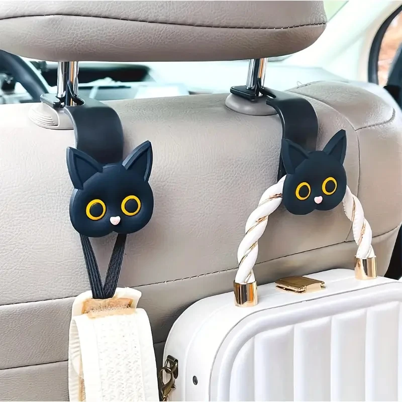 2pcs Adorable 3D Cartoon Cat Car Seat Headrest Hooks 1005007324588831