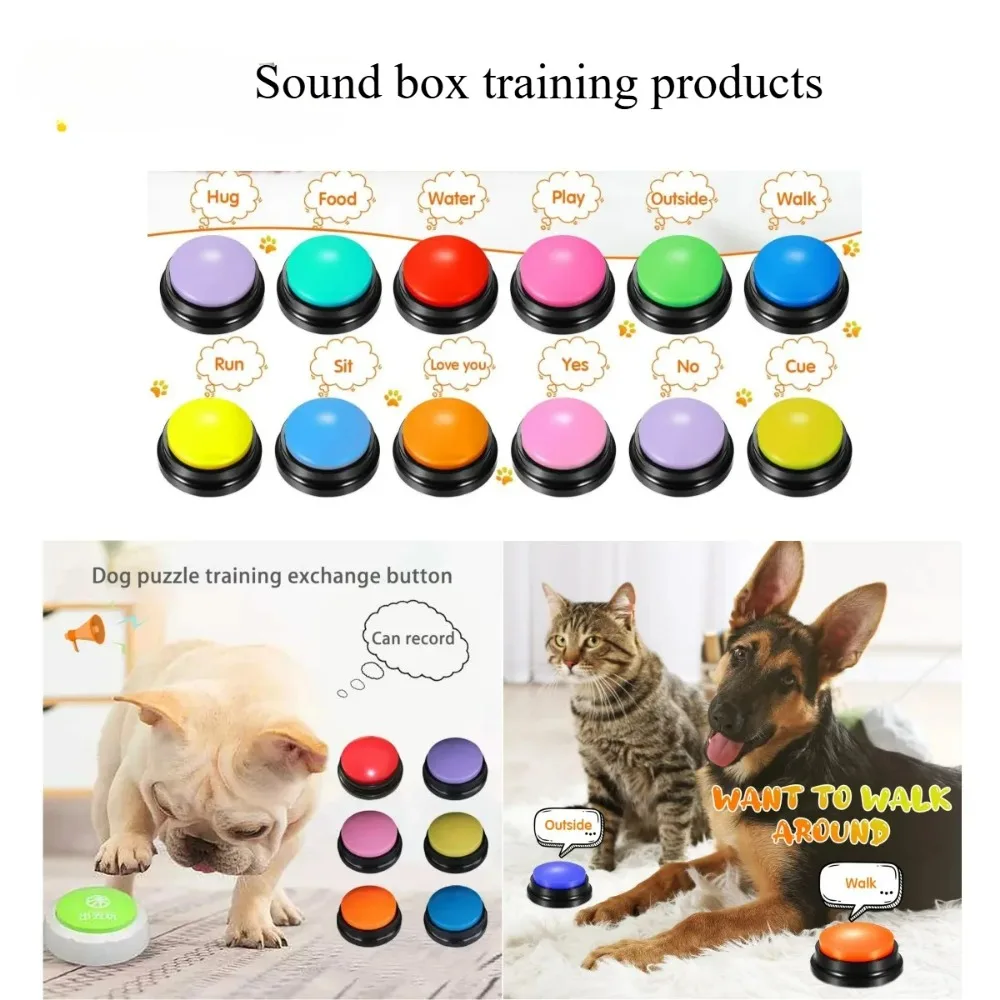 8PCS Dog Communication Buttons Voice Recording Button for Pet Training Buzzer 30 Second Record 1005007328158789