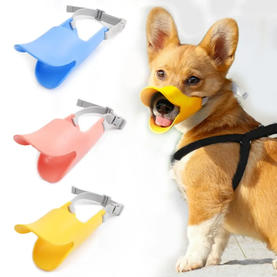Dog Silicone Duck Muzzle For Pet Anti Bite Stop Barking Small Large Dog Mask Pet Accessories Safe 1005007328796460