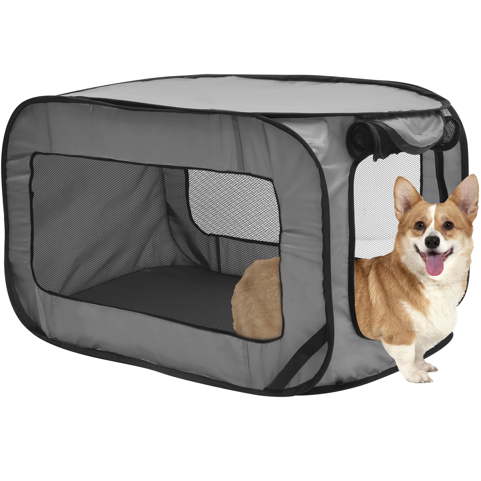 Dog Travel Crate Foldable Pop Up Dog Crate 36.6x20.5x20.5 Inch Portable Puppy Seat Kennel For 1005007333556944