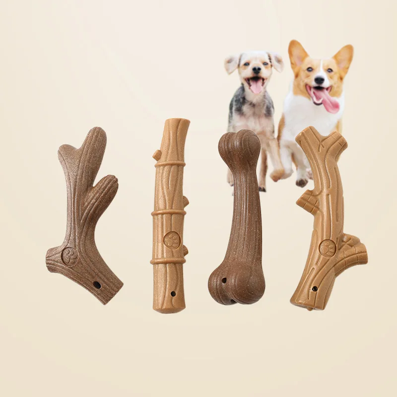 Pet Dog Chew Toys Teeth Clean Stick Interesting Pine Wood Cute Bone Shape Durable Bite Puppy 1005007334956335