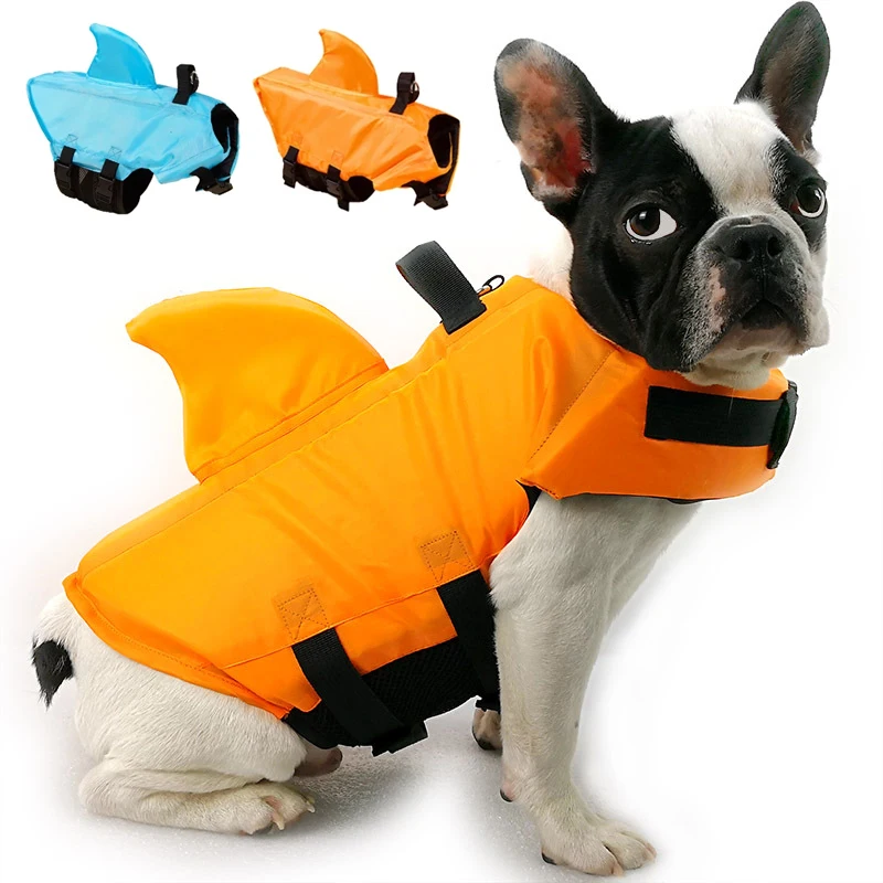 Dog Life Jacket Shark Fin Puppy Life Jacket Adjustable Dog Swimming Safety Jacket with Handle Dog 1005007338730938