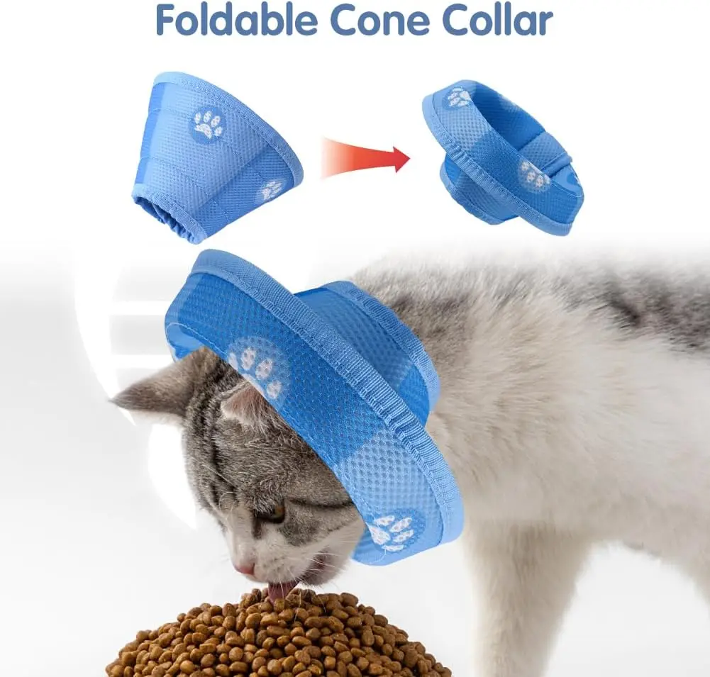 Adjustable Cat Cone Collar Soft Anti-Bite Protective Cat Elizabeth Collar Cat and Dog Surgery 1005007339420884