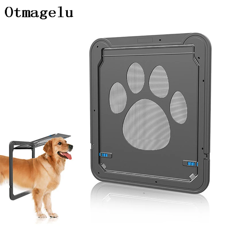 4-Way Lockable Plastic Pet Big Dog Cat Door for Screen Window Safety Flap Gates Pet Tunnel Dog 1005007343677292