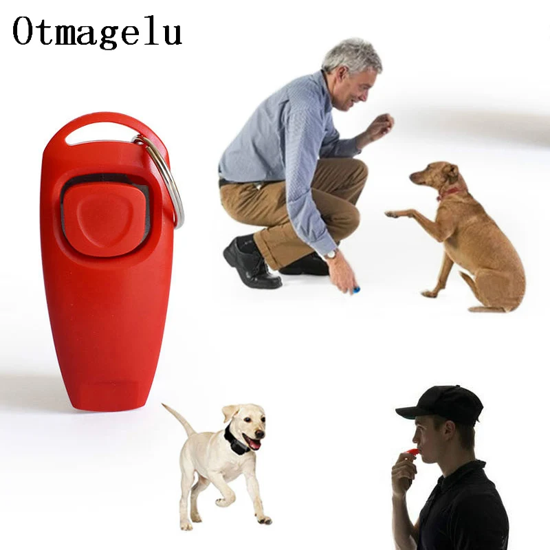 2 In 1 Pet Dog Training Clicker Pet Dog Cat Training Whistles Key Ring and Wrist Strap Dog 1005007343789070