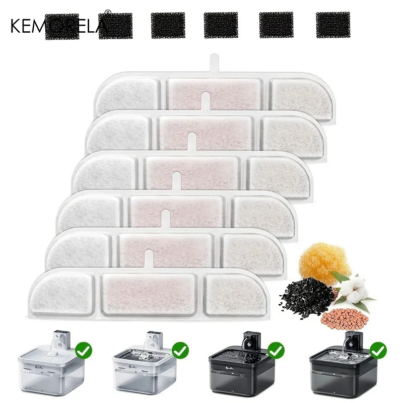 6/12PCS Cat Water Fountain Filters Replacement 1005007345091773