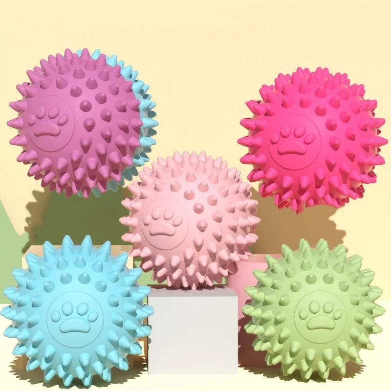 Pet Dog Toy Ball Solid Bite-Resistant Chewing Indestructible Bouncing Ball Dog Rubber Training 1005007354944021