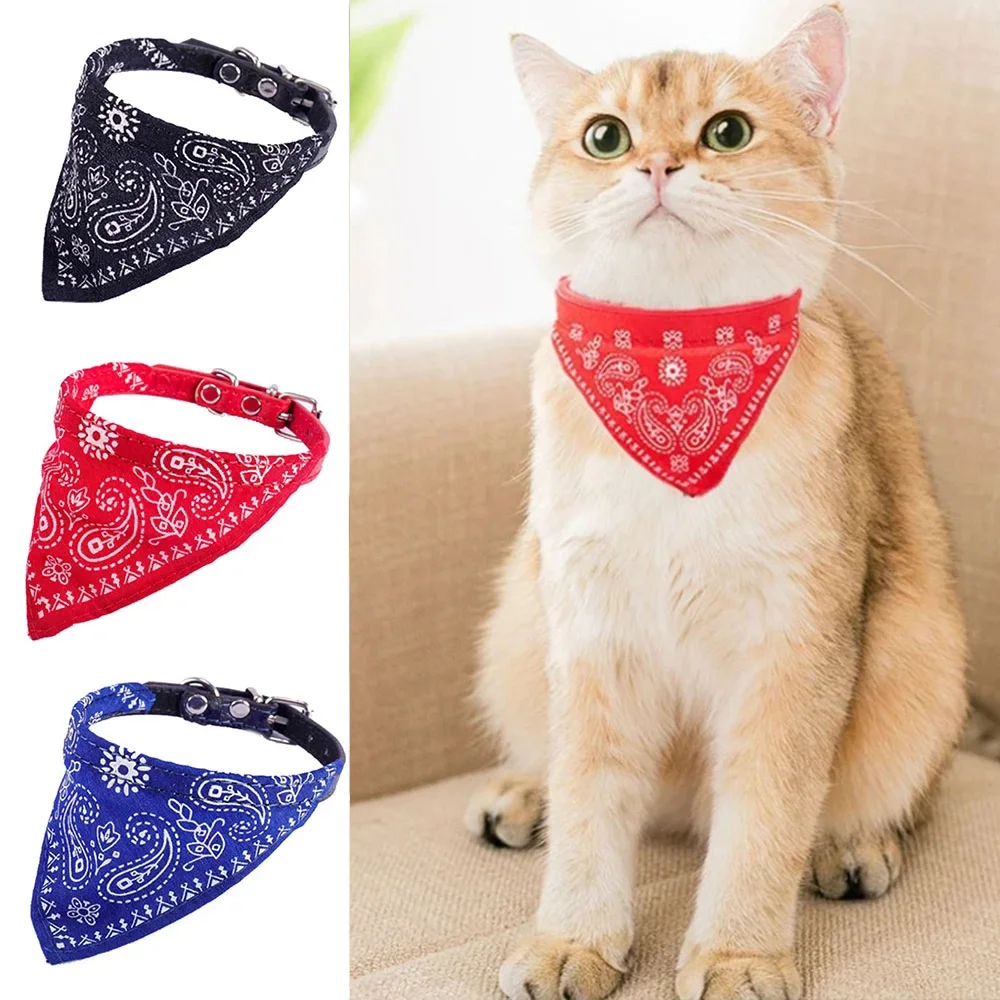 Adjustable Pet Bandana Collar, Polyester Knit Fabric Saliva Towel, Triangle Neckerchief for Small 1005007357145037