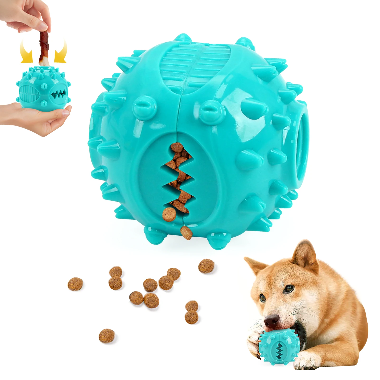 Dog Grinding Teeth Toys Chew Toys Cleaning Teeth Anti Bite Interactive Training Leaking Food Balls 1005007368806629