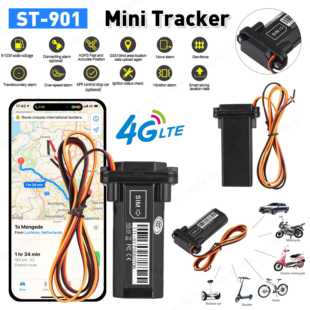 ST-901 Global GPS Tracker Waterproof Built-in Battery GSM Mini for Car Motorcycle Cheap Vehicle 1005007376924276