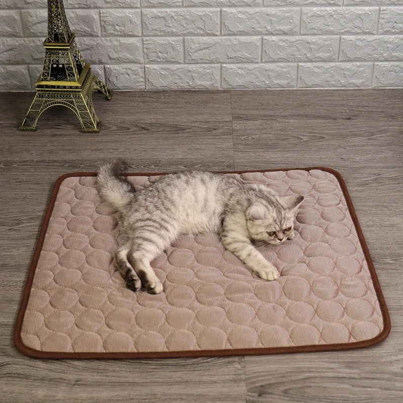 Summer Cat Puppy Cooling Mats Mesh Breathable Pet Blanket for Cats Animals Kitten Bed Pets Supplies 1005007377392032