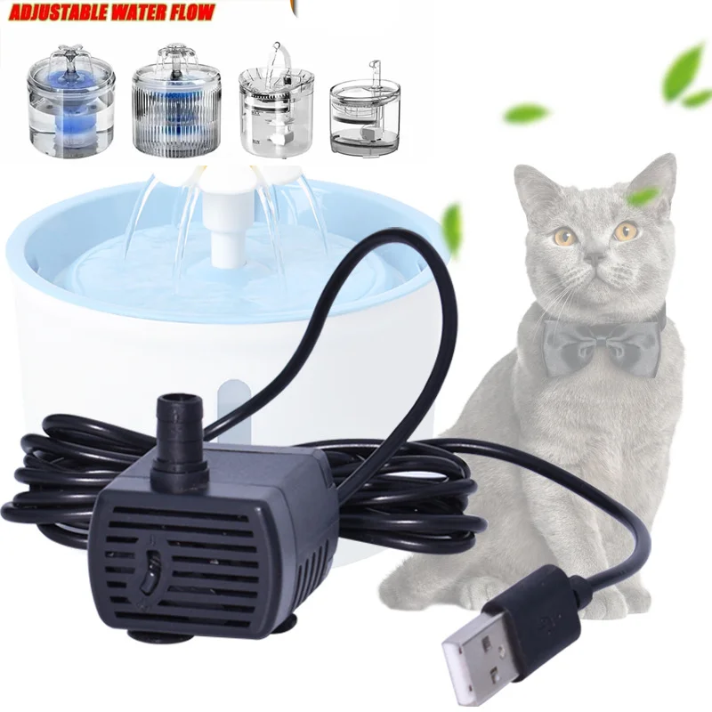 Water Pump Drinking Fountain Pet Cat Anti-dry Burning Motor Replacement Cat Flower Drinking Bowl 1005007379360126