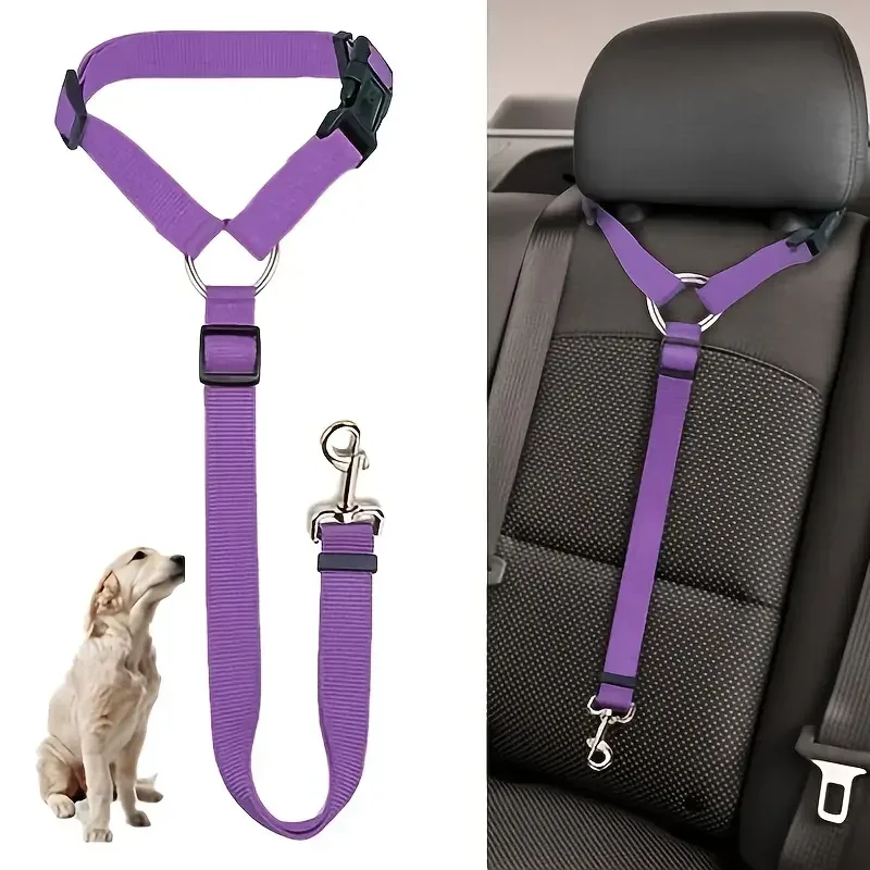 1pc Pet Dog And Cat Seat Belt, Car Headrest Restraint, Adjustable Safety Rope, Car Seat Belt 1005007381918669