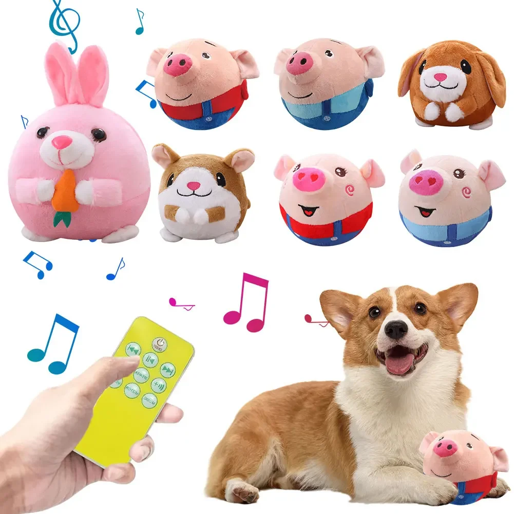 Electronic Pet Dog Toy Ball Bouncing Jump Music Vibration Bite Puppy Interactive Chewing Moving 1005007383328296