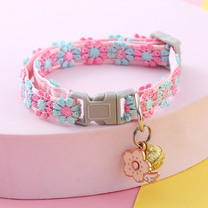 Pet Collar With Bell Cartoon Footprint Colorful Dog Puppy Kitten Collar Adjustable Safety Bell Ring 1005007391845554