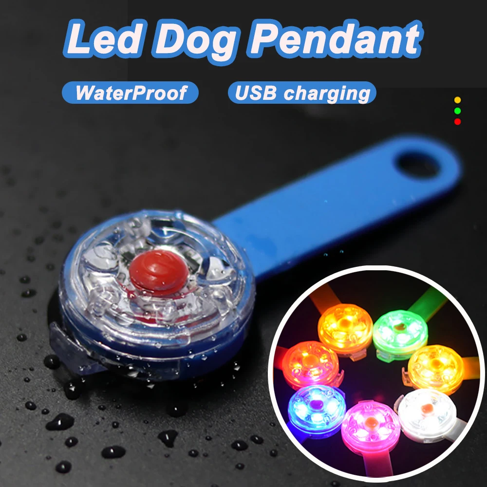 LED Pet Dog Cat Collar Pendant Night Safety Cat Luminous Light IPX7 Waterproof Flashing Harness 1005007404252080