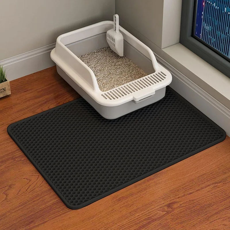 Cat Litter Mat Non Slip Big Pet Litter Box Filter Mat Double Layer Wear Resistant Waterproof Cat 1005007410830487