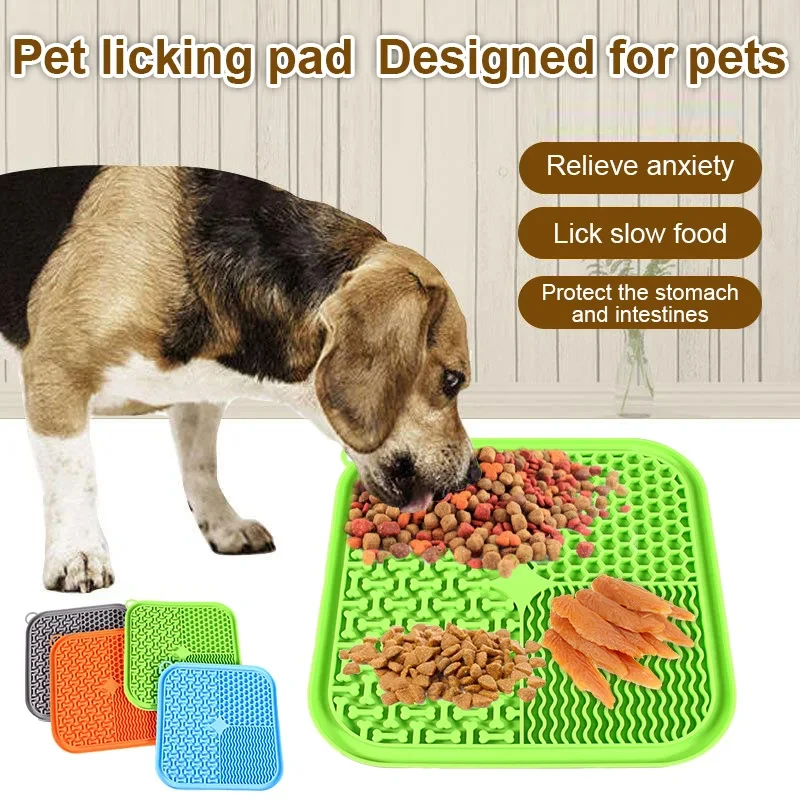 Dog Licking Mat Slow Food Mat Drizzling Licking Pad Suction Cup Slow Food Mat Silicone Slow Food 1005007416037599