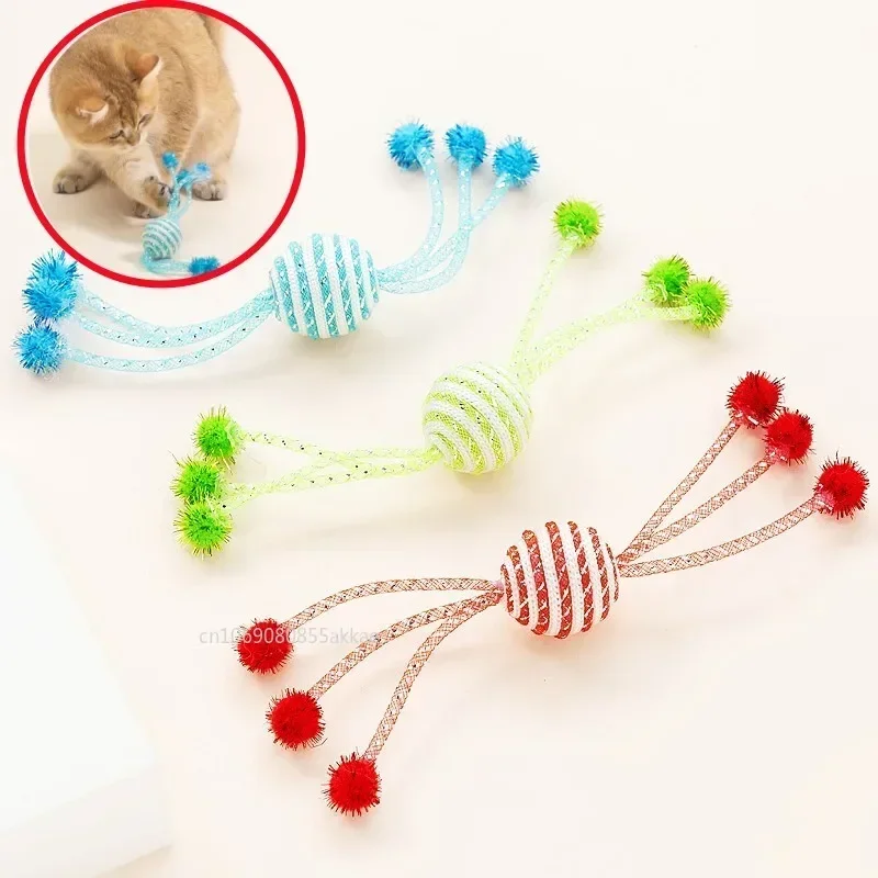 Cat Toy Self Hi Cats Sticks Cat Toys Interactive Ropes Ball Toys for Pet Dogs Teasing 1005007418272291