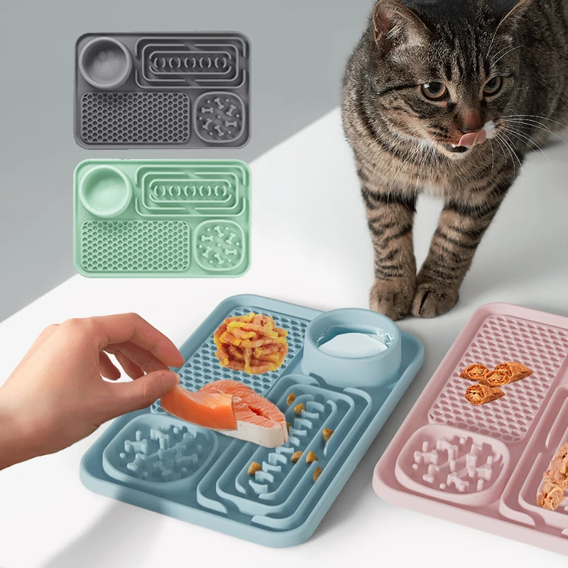 Pet Placemat Cat Slow Feeding Mat Dog Lick Mats Silicone Pets Eating Dogs Feeder Supplies Suction 1005007425292834
