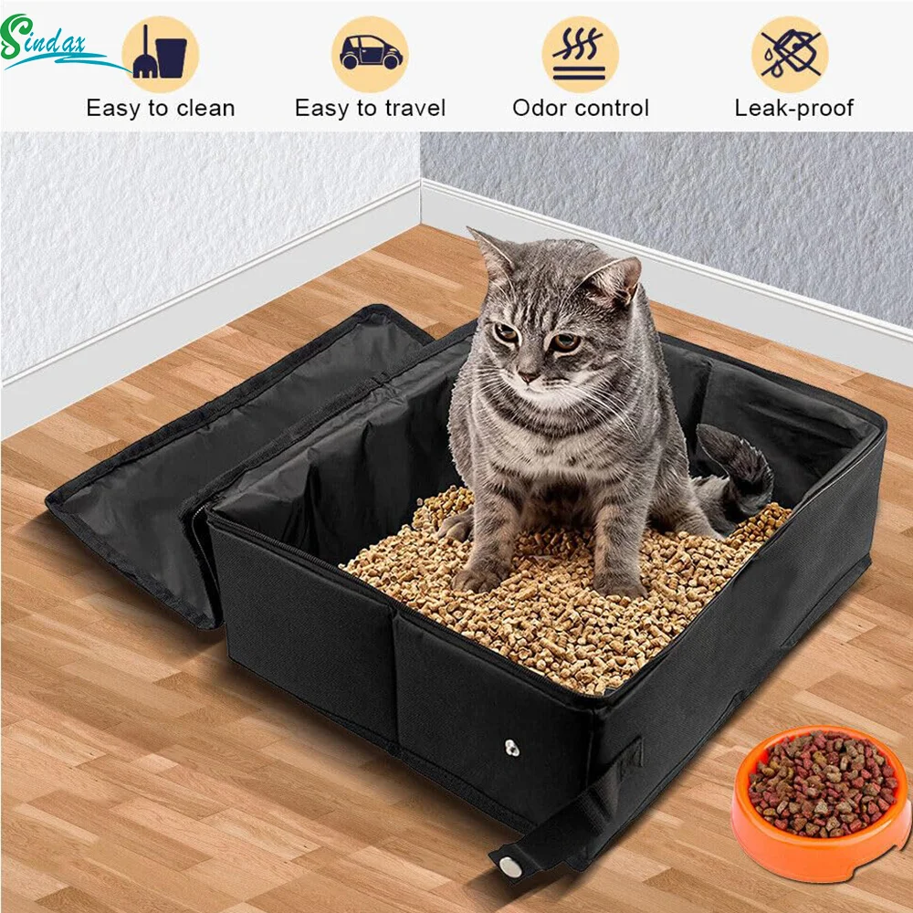 Outdoor Foldable Cat Litter Box Portable Folding Travel Pet Litter Box Dog Toilet Tray Folding Cat 1005007425356512