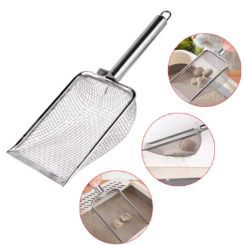 Stainless Steel Mesh Cat Litter Scoop Durable Litter Cleaner Corner Shovel Litter Shovel Pet 1005007432313321