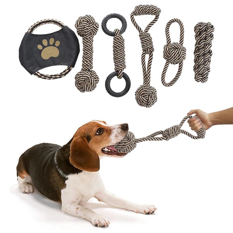 Cotton rope dog toy, suitable for small and medium-sized dog breeds, interactive 1005007437607581