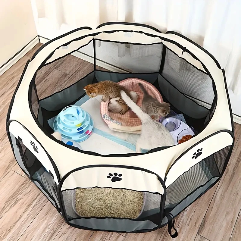 Cat maternity room octagonal pet fence Oxford cloth waterproof andscratch-resistant foldable pet 1005007439442436