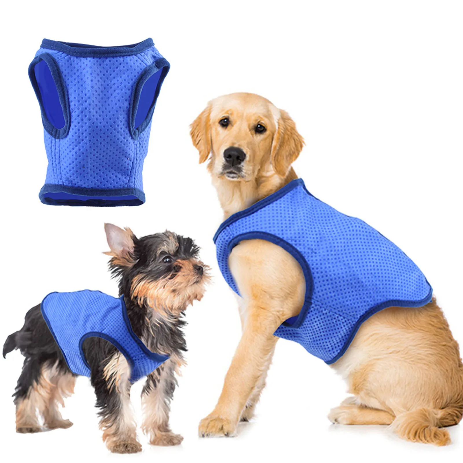 Dog Cooling Vest Breathable Summer Mesh Ice Pet Harness Portable Instant Cooling Coat for Puppy 1005007439515387