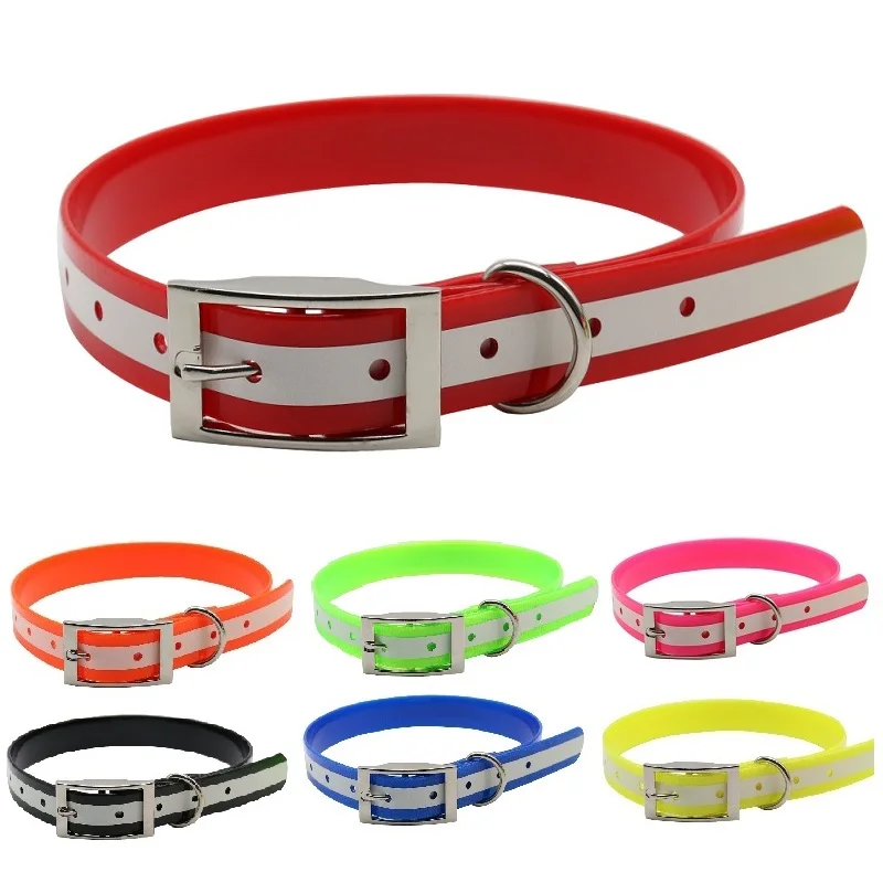 Pet Dog Collar Tpu+nylon Night Glowing Reflective Safety Collars Deodorant Waterproof Supplies 1005007449311285