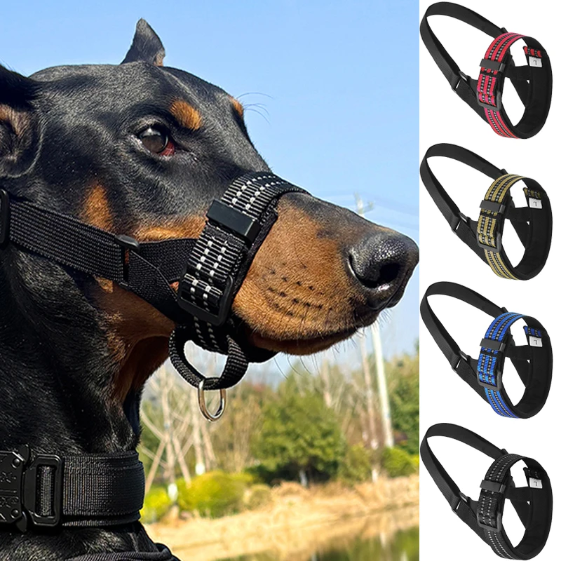 Reflective Tactical for Medium Large Dogs Leads for Anti Barking Training Rope Guide Pet Mouth 1005007449750004