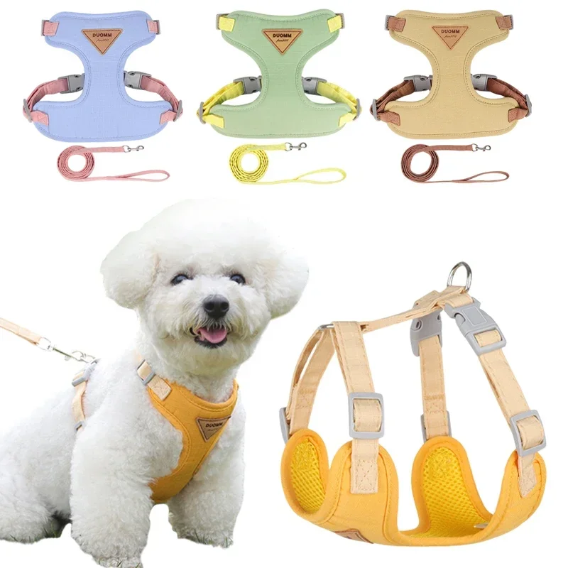 Puppy Harness Leash Set for Small Medium Dog Cat Vest Breathable Pet Chest Strap French Bulldog 1005007449840185