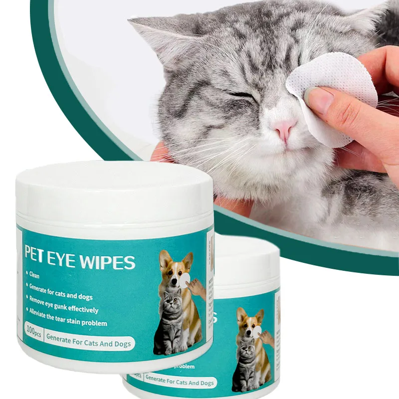 1set /100pcs Pet Cleaning Products Eye Wipes To Remove Tear Marks Cleaning Wet Tissues Universal 1005007454491995