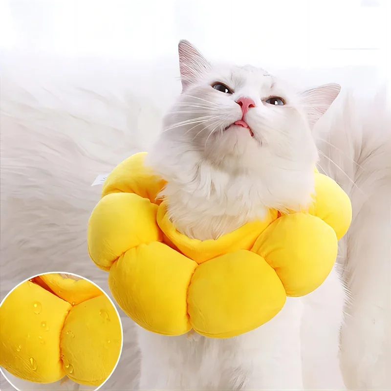 Pets Cats After Surgery Wound Protective Collar Cotton Soft Adjustable Elizabeth Collar Prevent 1005007455633941