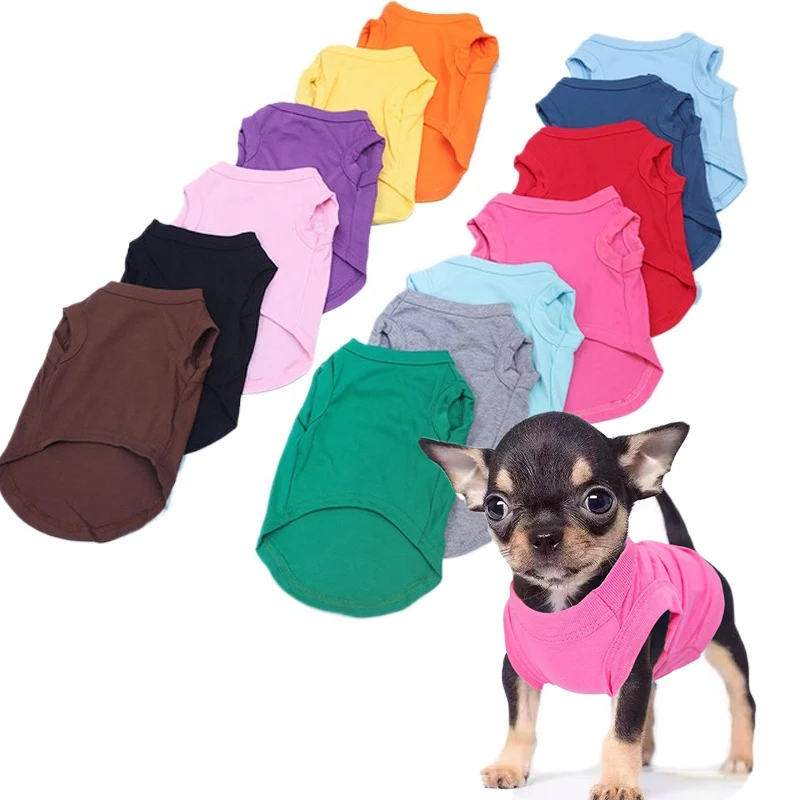 Blank Dog Clothes for Small Dogs, Summer Shirt, Chihuahua Bottoming T Shirts, Breathable Lightweight 1005007457699021