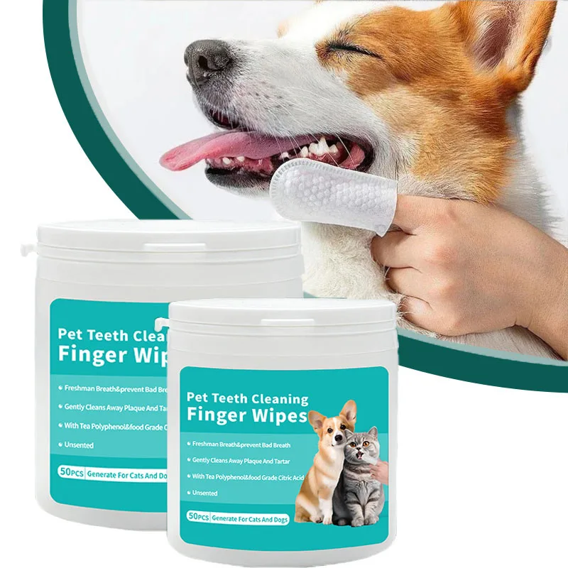 Pet Disposable Cleaning Wipes Dog Teeth Cleaning Finger Wipes Cat Ear and Eye Beauty Wipes Cat 1005007458077302