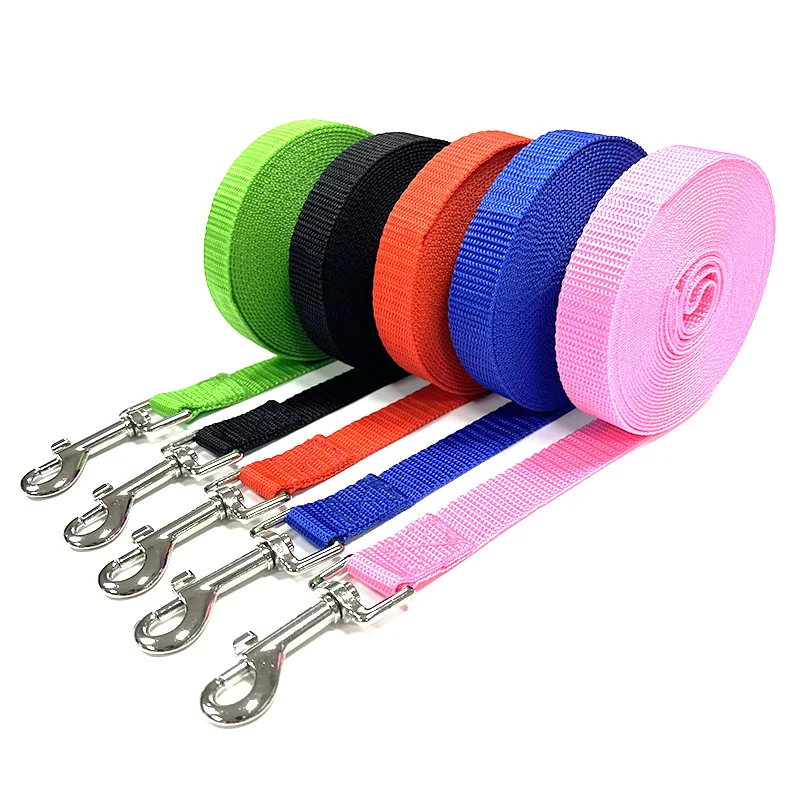 1.5M 1.8M 3M 4.5M 15M 30M Nylon Dog Training Leashes Walking Pet Leash Long Lanyard Traction Rope 1005007459173626