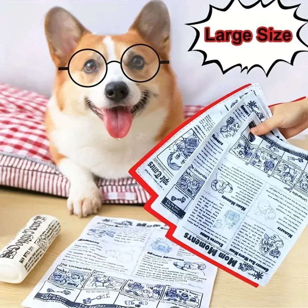 Pet Sniffing Ringing Crinkle Paper Sounding Toy Interactive And Bite-Resistant Newspaper Squeaky 1005007460982646