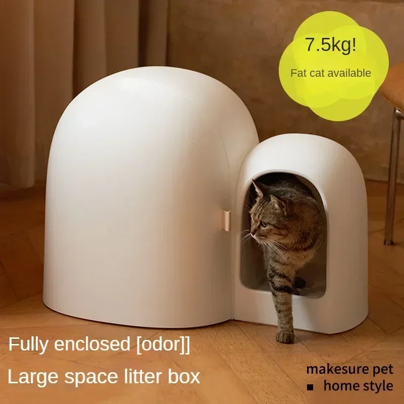 Cat litter box fully enclosed oversized small big cat toilet corridor type deodorant and 1005007466857215