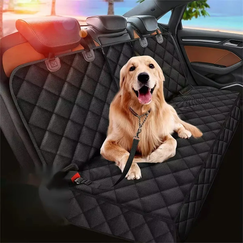 Dog Car Rear Seat Protective Cover Waterproof Dirt Resistant Pet Seat Cover Black Shoulder Strap 1005007467526254