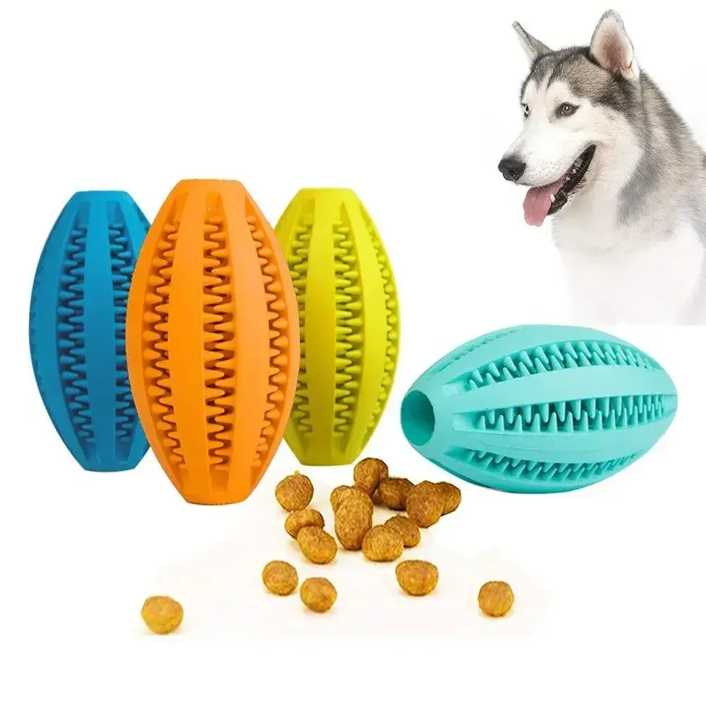 Pet Dog Chew Toys Teeth Cleaning Snack Ball Pet Dog Toy Ball Natural Rubber Super Tough Interactive 1005007475191520
